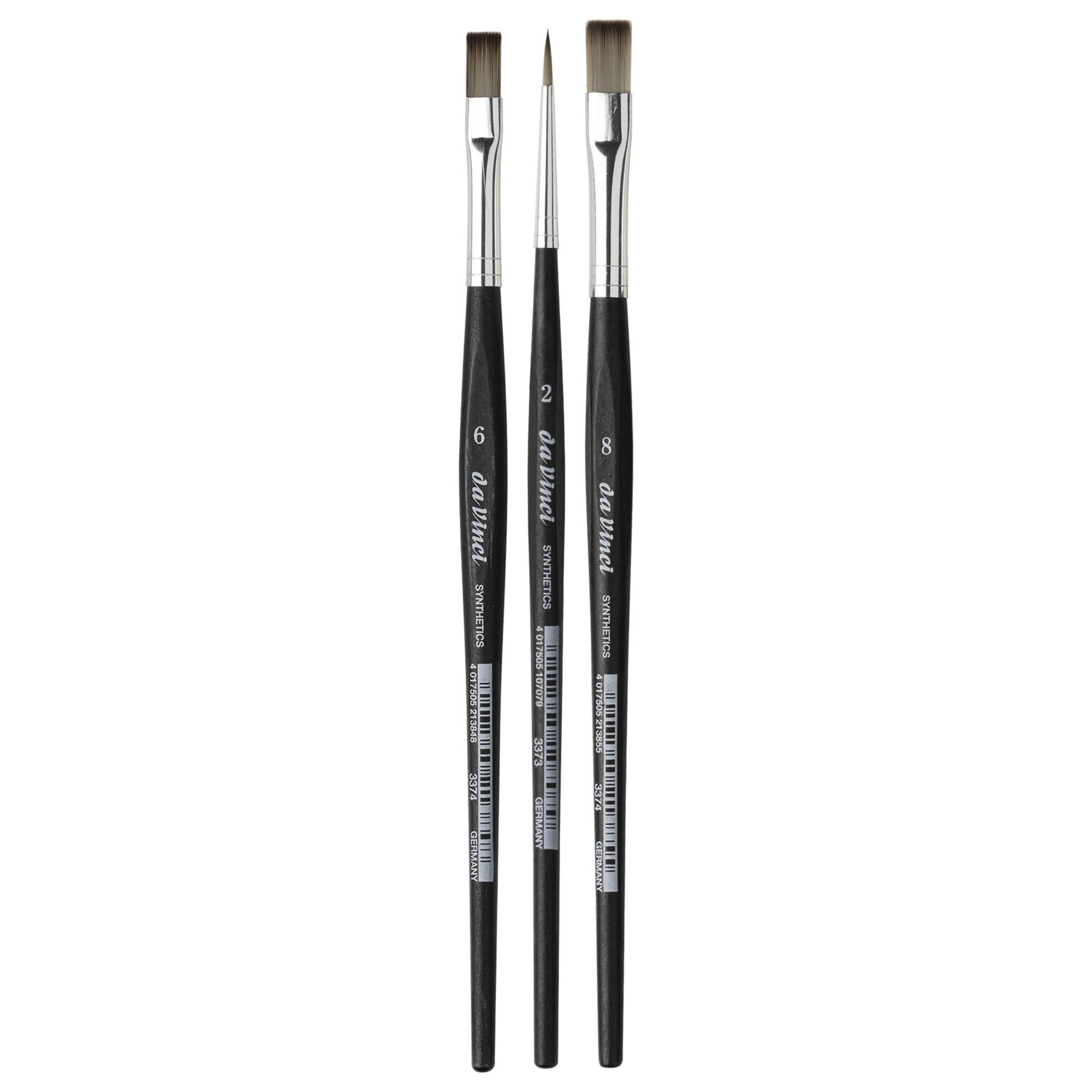 da Vinci SYNTHETICS 3 Piece Face Painting Brush Set